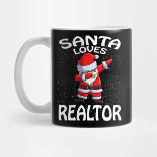 Santa Loves Realtor Christmas Mug